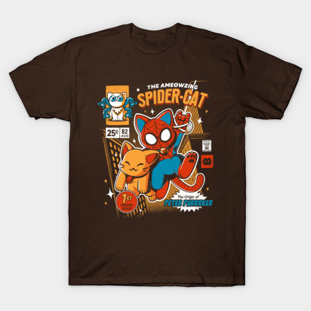 Spider Cat Spider TShirt TeePublic